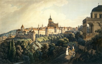 Castillo de Praga y la Casa de Verano Real, 1836 de Vincenc Morstadt